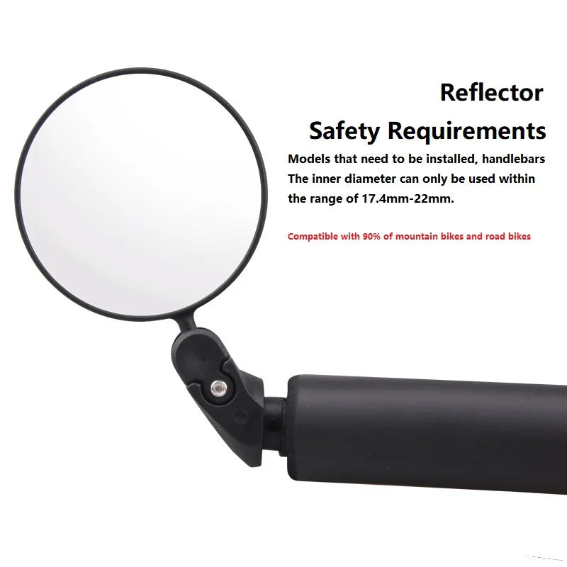 Universal Bicycle Rearview Mirror – 1/2PCS Adjustable Wide-Angle Handlebar Mirror for MTB and Road Bike Accessories