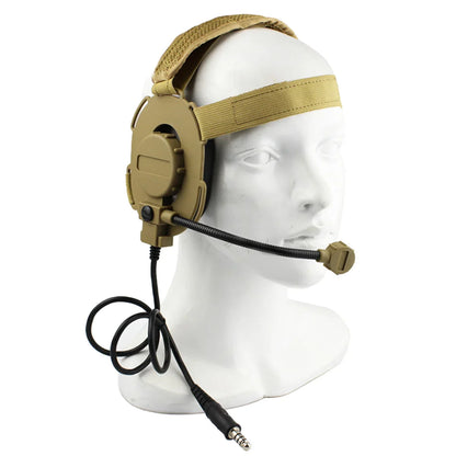 Tactical Bowman Elite II Headset – U94 PTT Communication Headphone for Kenwood & Baofeng UV-5R Radio Accessory