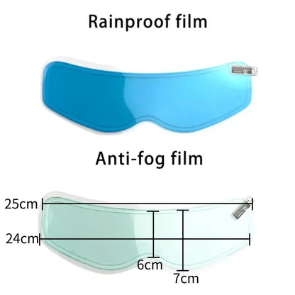 Motorcycle Helmet Mirror Rainproof Film – Anti-Fog Sticker for High Definition Visibility, Universal Motorcycle Accessories