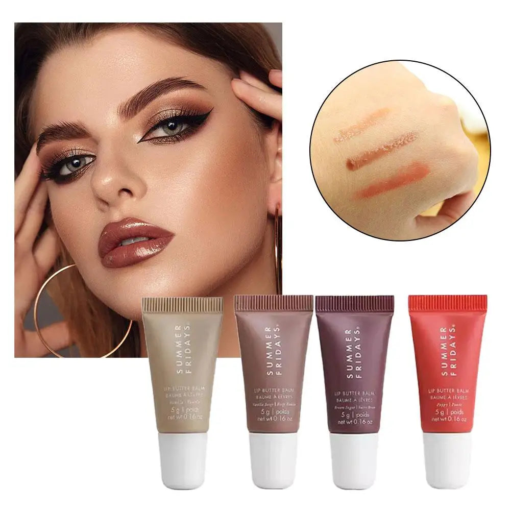 Summer Fridays Mini Lip Gloss Set – Vanilla Beige Moisturizing Lip Balm, Transparent & Smooth Makeup