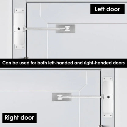 Automatic Door Closer - Metal Adjustable Heavy Duty Spring for Interior/Exterior Hinged Doors, Durable & Quiet Safety Mechanism