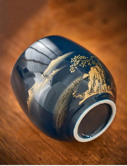 180ml Japanese-Style Ceramic Tea Mug – Large Single Teacup for Home Tea Set or Master Use
