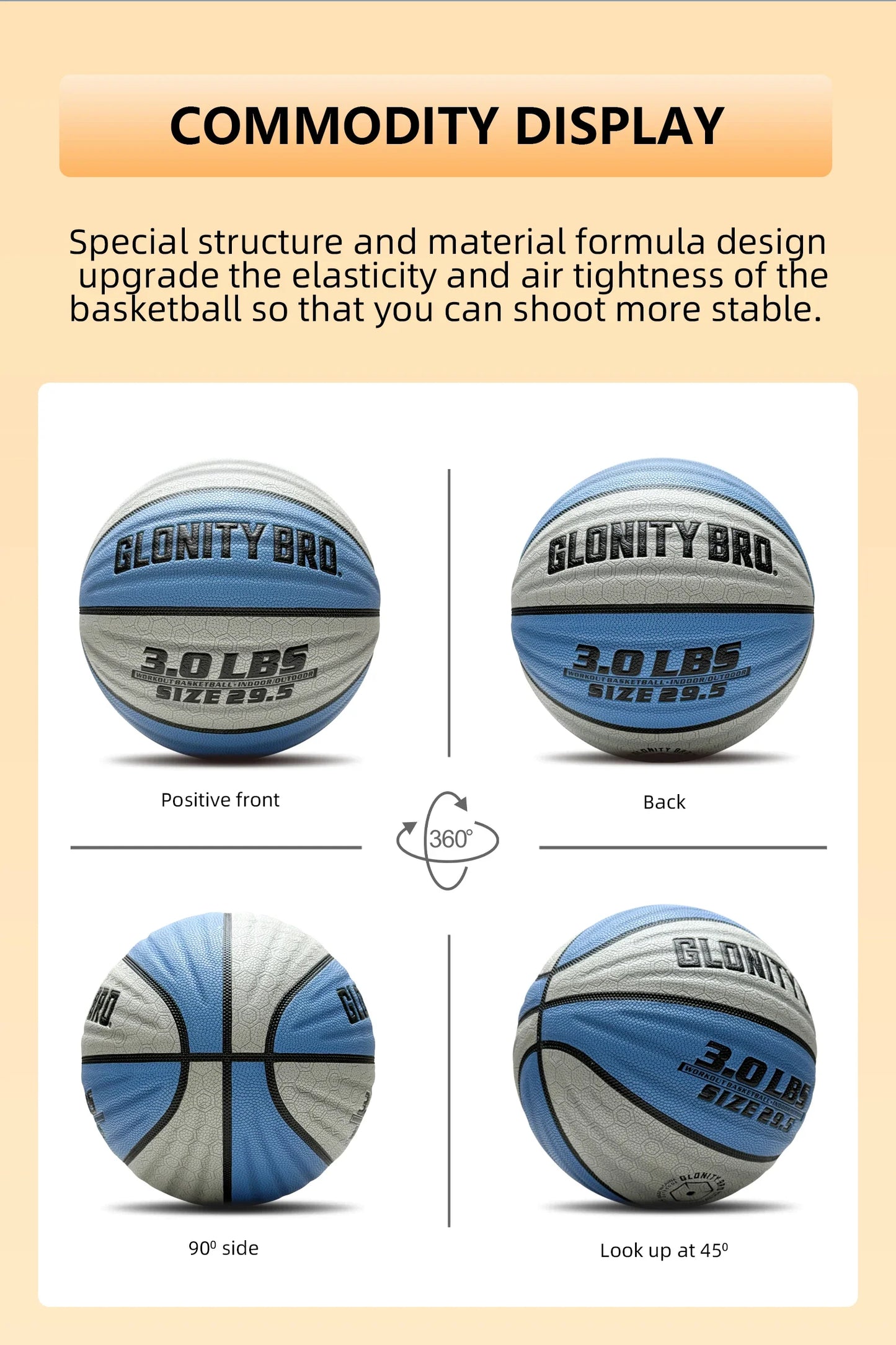 Heavy Weighted Basketball 28.5"/29.5" – Non-Slip Training Ball for Dribbling, Passing & Rebounding