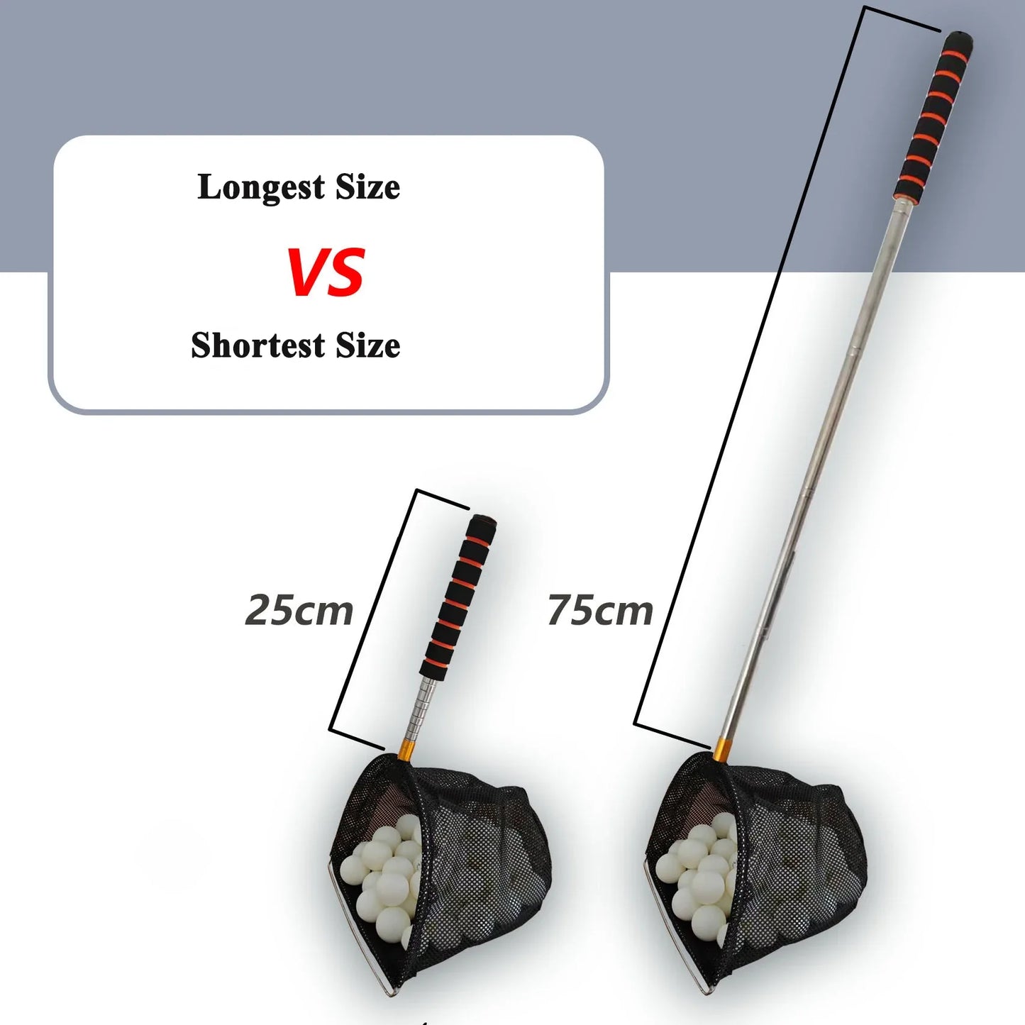 Professional Table Tennis Ball Picker with Net – Portable Stainless Steel Telescopic Ball Collecting Tool for Efficient Training and Easy Ball Pickup