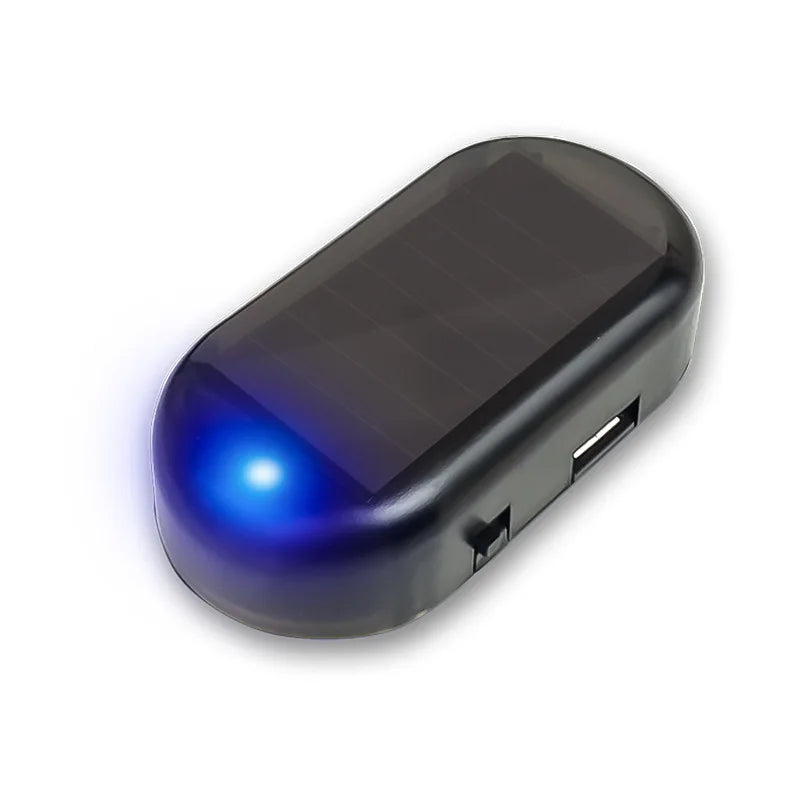 Solar Powered Car Security LED Light – Fake Dummy Alarm Flashing Anti-Theft Warning Lamp Wireless Car Protection Accessory