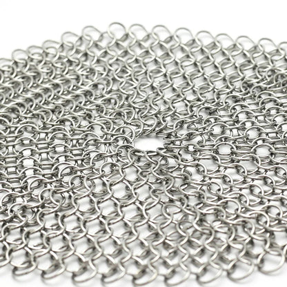 Leeseph Stainless Steel Cleaning Ring: Chainmail Scrubber Accessories for Kitchen, Reusable Washing Net Cleaning Tool for Home