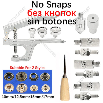 Metal Snap Fasteners Button Kit with Installation Pliers – Sewing Accessories for Jackets, Clothing & Leather Craft