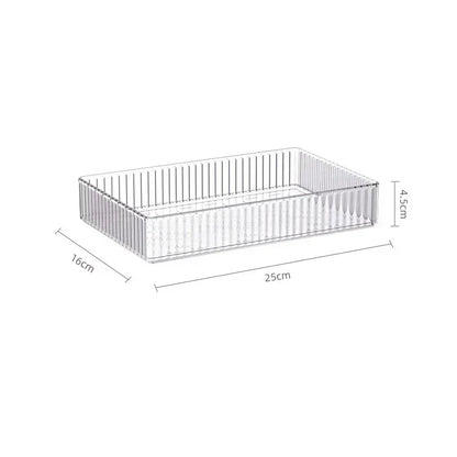 Transparent Plastic Storage Box – Desk Organizer Container for Jewelry, Makeup, and Drawer Organization