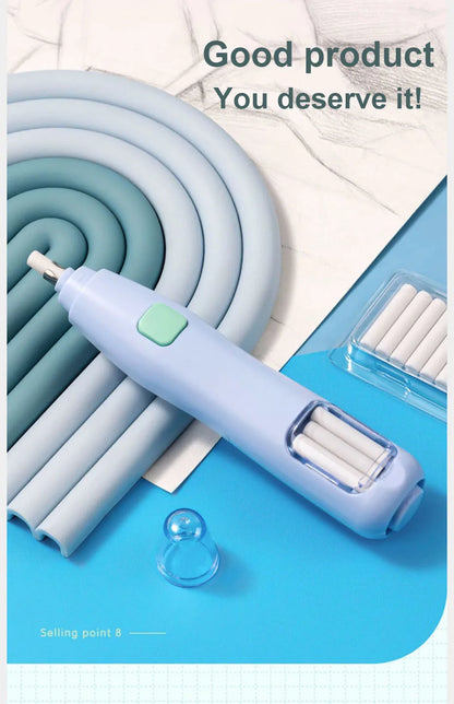 Deli Electric Eraser Pen — Automatic Sketch & Drawing Eraser with Refill Batteries for Kids