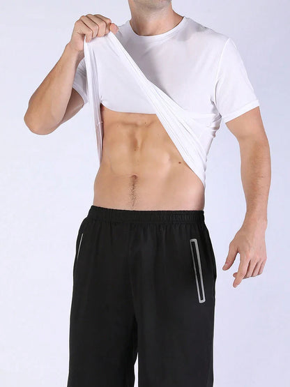 5PCS Men’s Quick Dry Sports T-Shirts – Ultralight Breathable Workout Tops for Running, Training & Gym