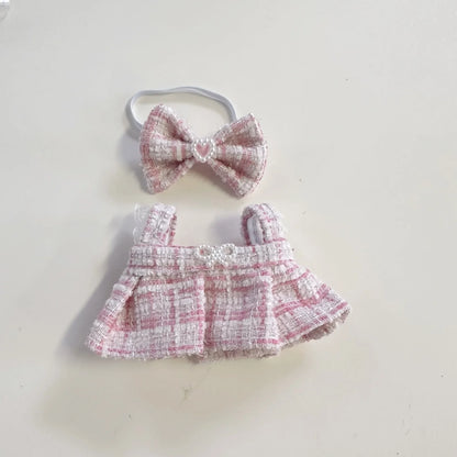 17cm Mini Plush Doll Clothes – Korea Kpop Exo Labubu Idol Suit Outfit Accessories, Doll Clothing Gift (Clothes Only)