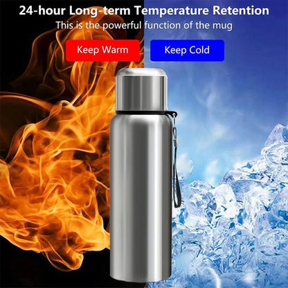 600-1500ml 316 Stainless Steel Thermos Bottle - LED Temperature Display, Thermal Mug, Vacuum Flask for Outdoor Camping