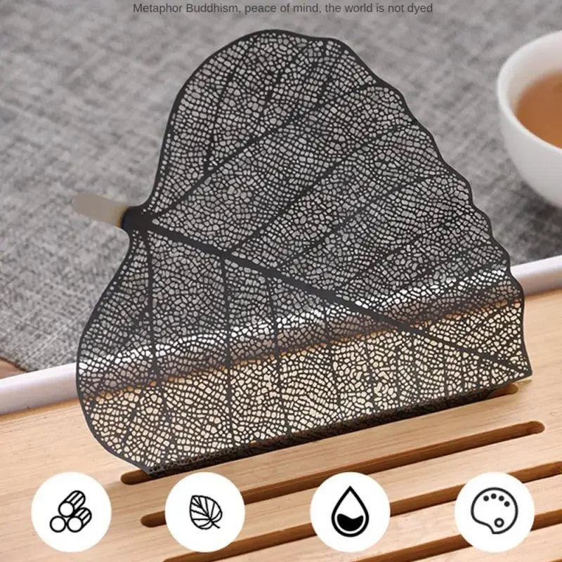 304 Stainless Steel Tea Filter – Hollow Leaf Shape Tea Strainer, KungFu Infuser, 2Pcs Ceremony Accessories
