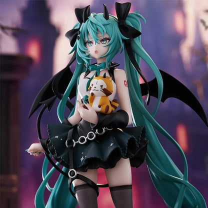 Anime Little Devil Hatsune Miku PVC Model – Handmade Dark Angel Raccoon Chuyin Collectible Ornament