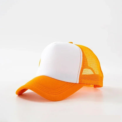 Custom Logo Trucker Hat - Adjustable Polyester Mesh Baseball Cap for Men & Women