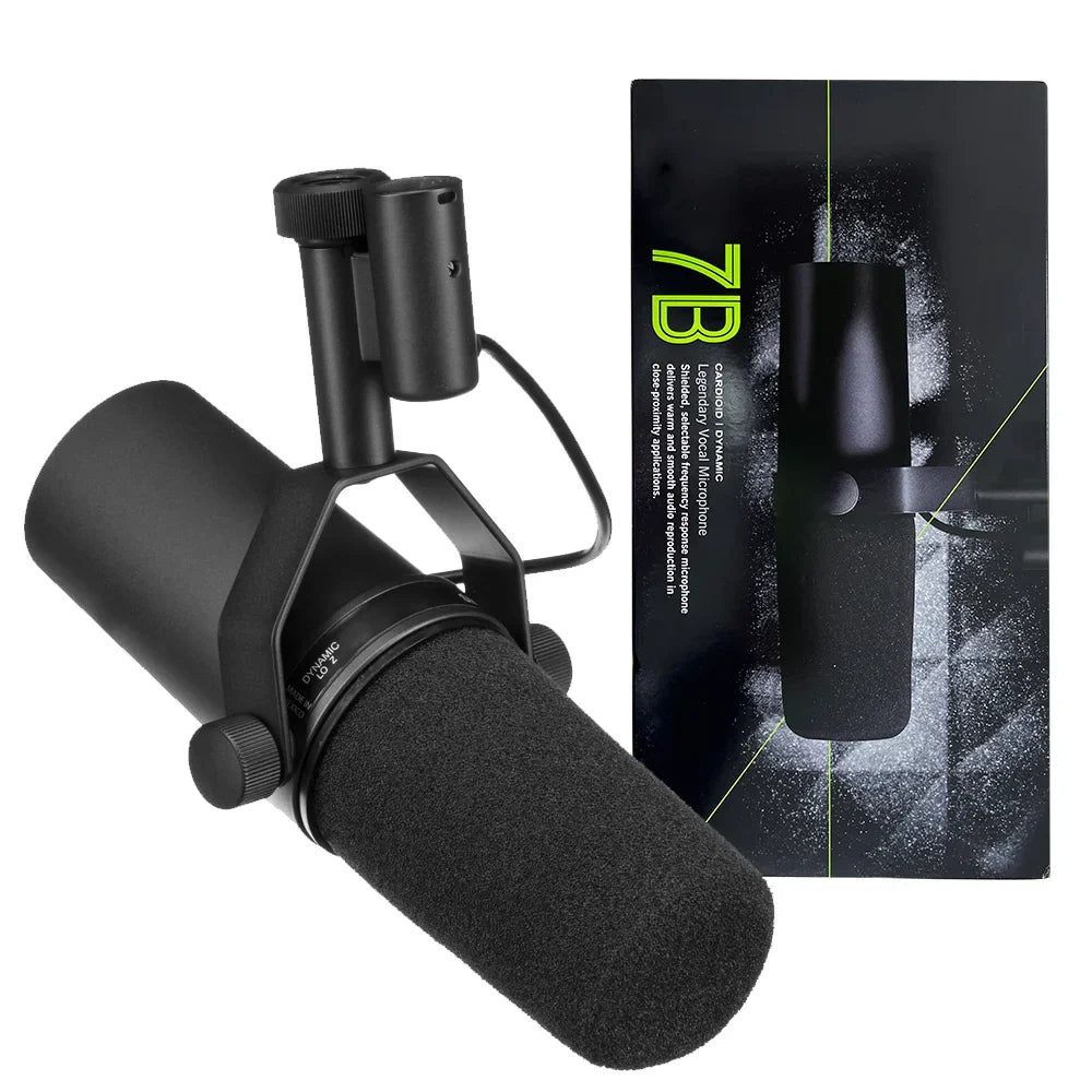 Professional Dynamic Microphone – Selectable Frequency Response for Studio Recording & Performance Vocals, Compatible with Shure SM7B