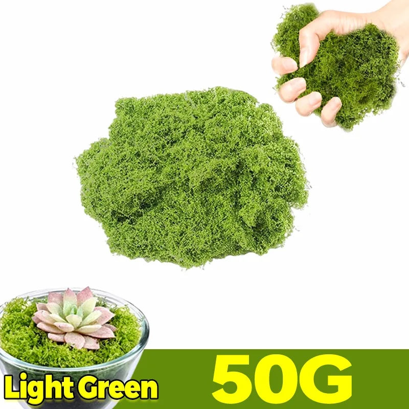 Artificial Green Moss Plants - Realistic Faux Moss Grass for Home, Garden Decor & DIY Crafts