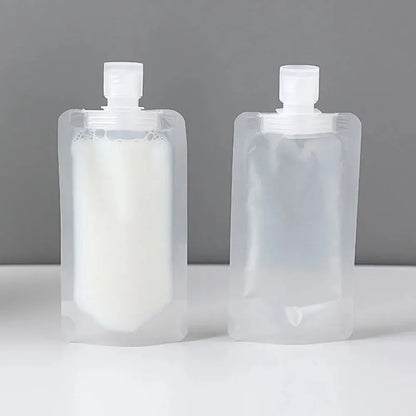5pcs Travel Refillable Squeeze Bags — Empty Lotion, Shampoo, Conditioner & Cosmetic Storage Pouches for Toiletries