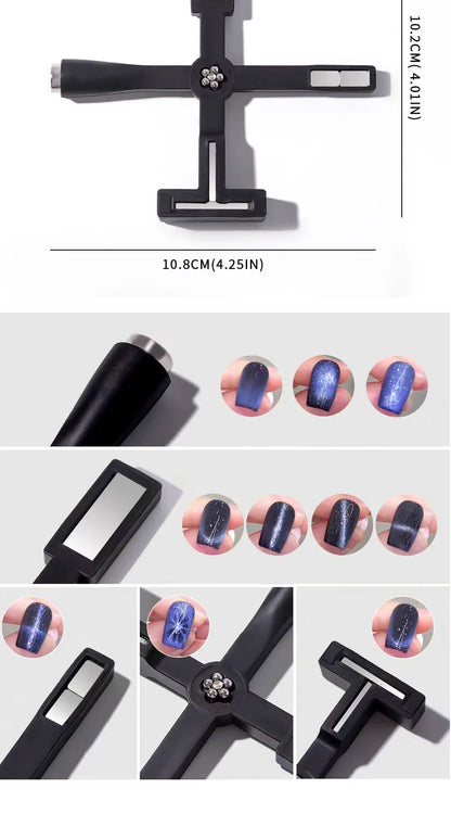 Magnetic Nail Art Wand Pen Set – 3D Cat Eye Gel Magnet Tool for UV Gel Polish & Magic Manicure Designs