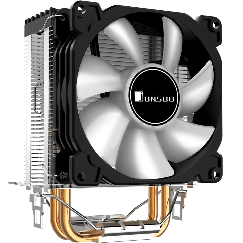 Jonsbo CR1200 CPU Cooler — 2 Heat Pipe Tower with RGB 9cm Fan for Intel LGA115X/775 & AMD AM4