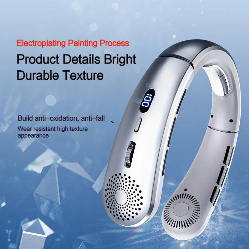 Lightweight Neck Fan - 5 Speed Hands Free Wearable Fan with Low Noise Design for Indoor & Outdoor Sports