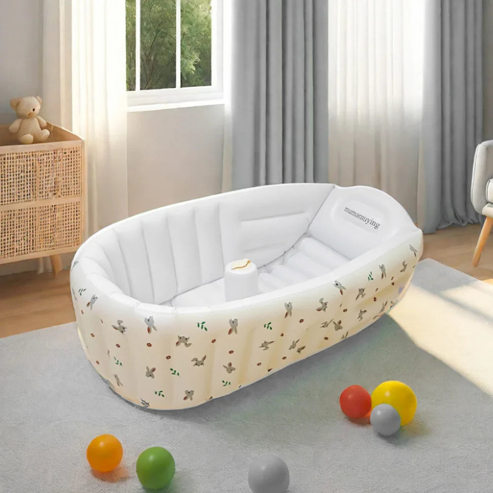Animal Baby Inflatable Bathtub – Portable Outdoor Swimming Pool for Newborns & Kids