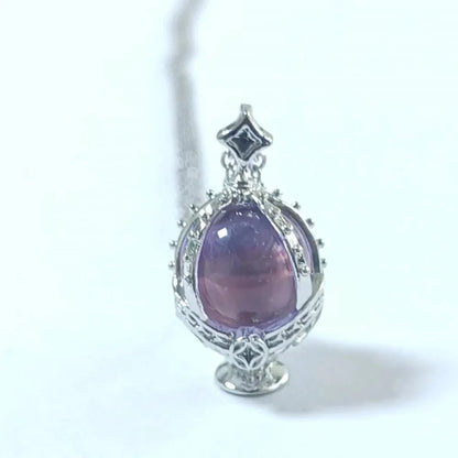 Puella Magi Madoka Magica Cosplay Necklace – Kaname Madoka & Akemi Homura Soul Gem Crystal Pendant Choker Jewelry