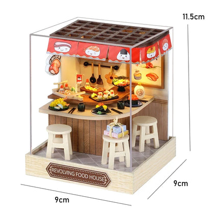 DIY Mini Dollhouse Kit - Handmade 3D Flower House Puzzle Model with Furniture Home Decor Gift