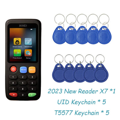X7 Smart Card Reader RFID Copier IC ID Token Duplicator 125kHz Badge Writer 13.56MHz NFC Programmer