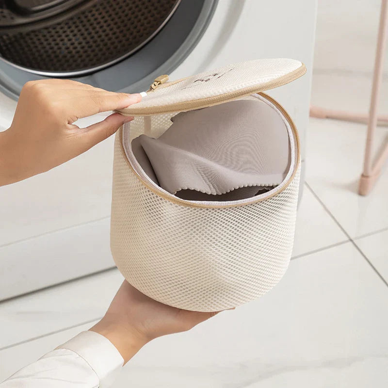 7Pcs Fine Mesh Laundry Bag Set – Embroidery Print Washing Pouches for Clothes, Household Washing Machine Bags