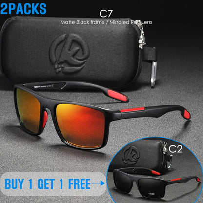 KDEAM Ultra-Light Polarized Sports Sunglasses for Men & Women – TAC 1.1mm Lens, Category 3 Driving Sun Glasses