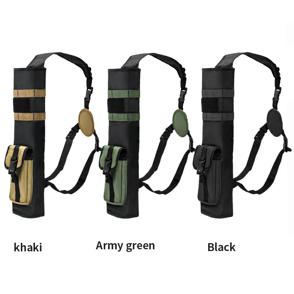 Tactical Archery Quiver with Molle System – Multi-Function Back Arrow Holder Bag with Pockets