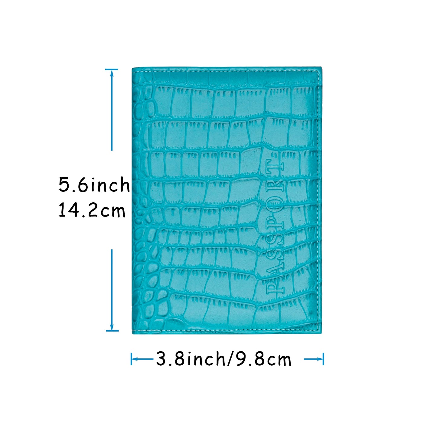 Crocodile PU Leather Passport Holder – Slim Minimalist Travel Wallet for Men & Women