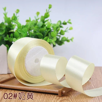 Silk Satin Ribbon Roll - 22M Craft Ribbon for DIY Bows Gift Wrapping Wedding Party Decorations in 6mm to 50mm Sizes