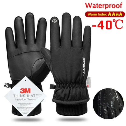 Winter Men & Women Touchscreen Gloves - Waterproof, Windproof, Full Finger, Non-Slip for Outdoor Sports, Cycling, Snow & Ski