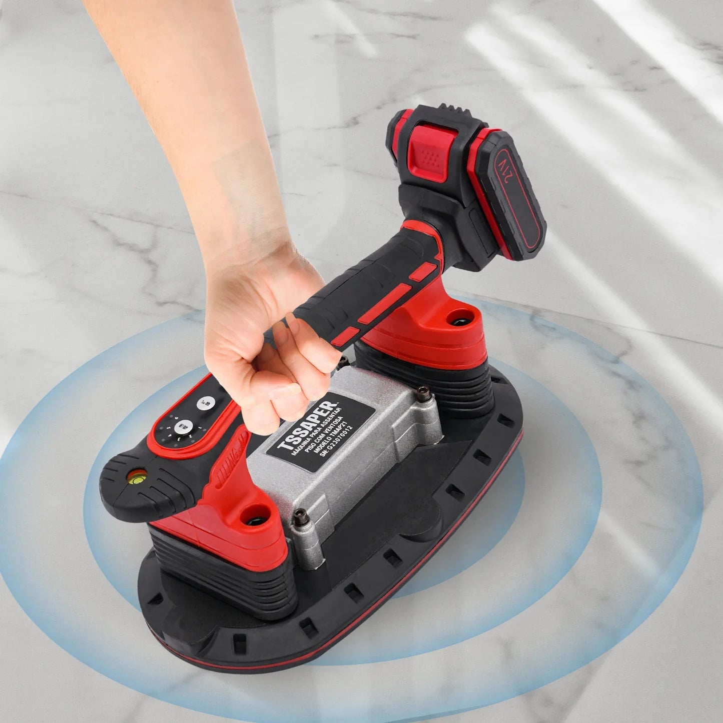 6-Speed Handheld Tile Vibration Tool – Anti-Slip Suction Cup Tile Leveling Machine for Precise Installation