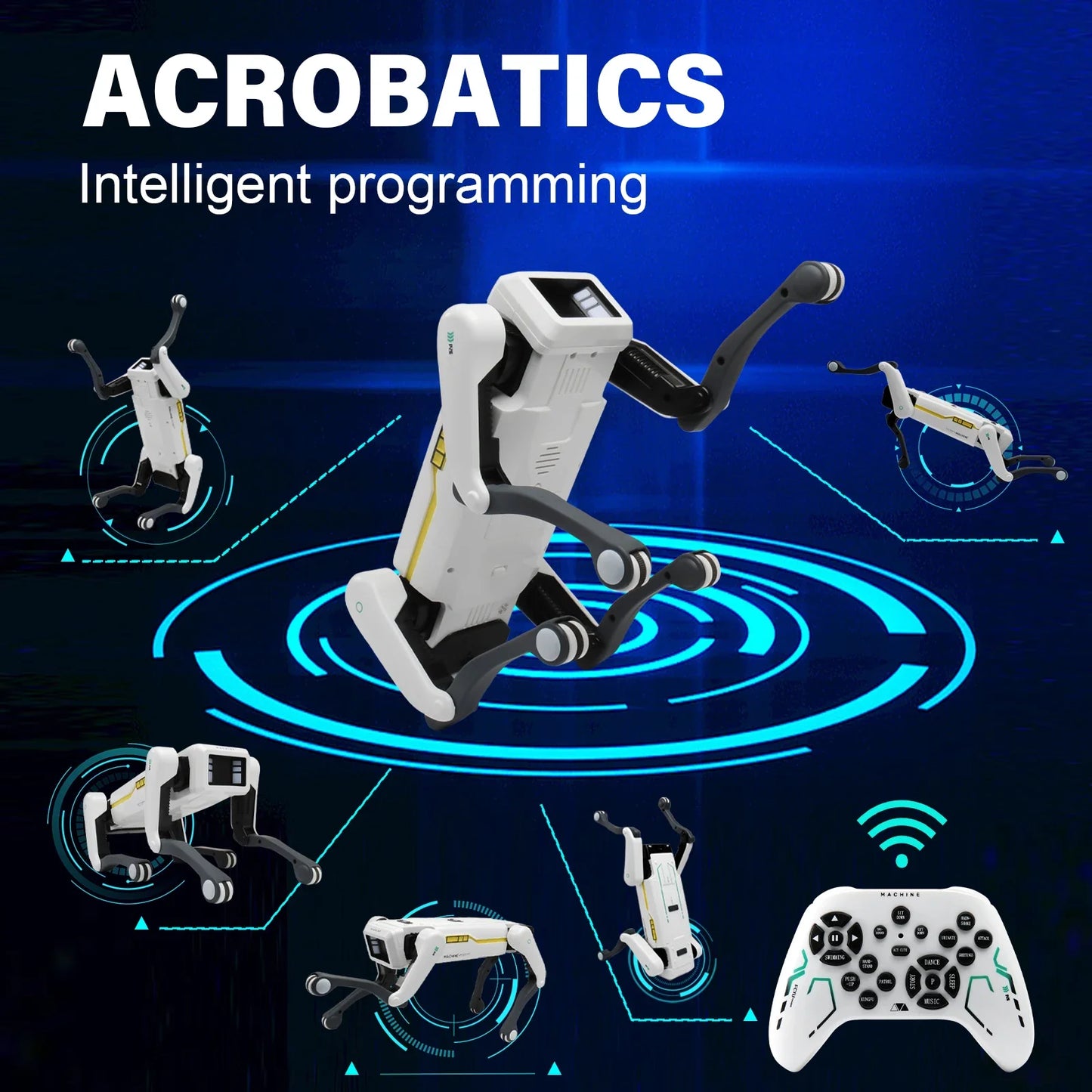 Intelligent AI RC Robot Dog – Voice Dialogue, App Remote Control, Programming, Singing & Dancing Kids Toy