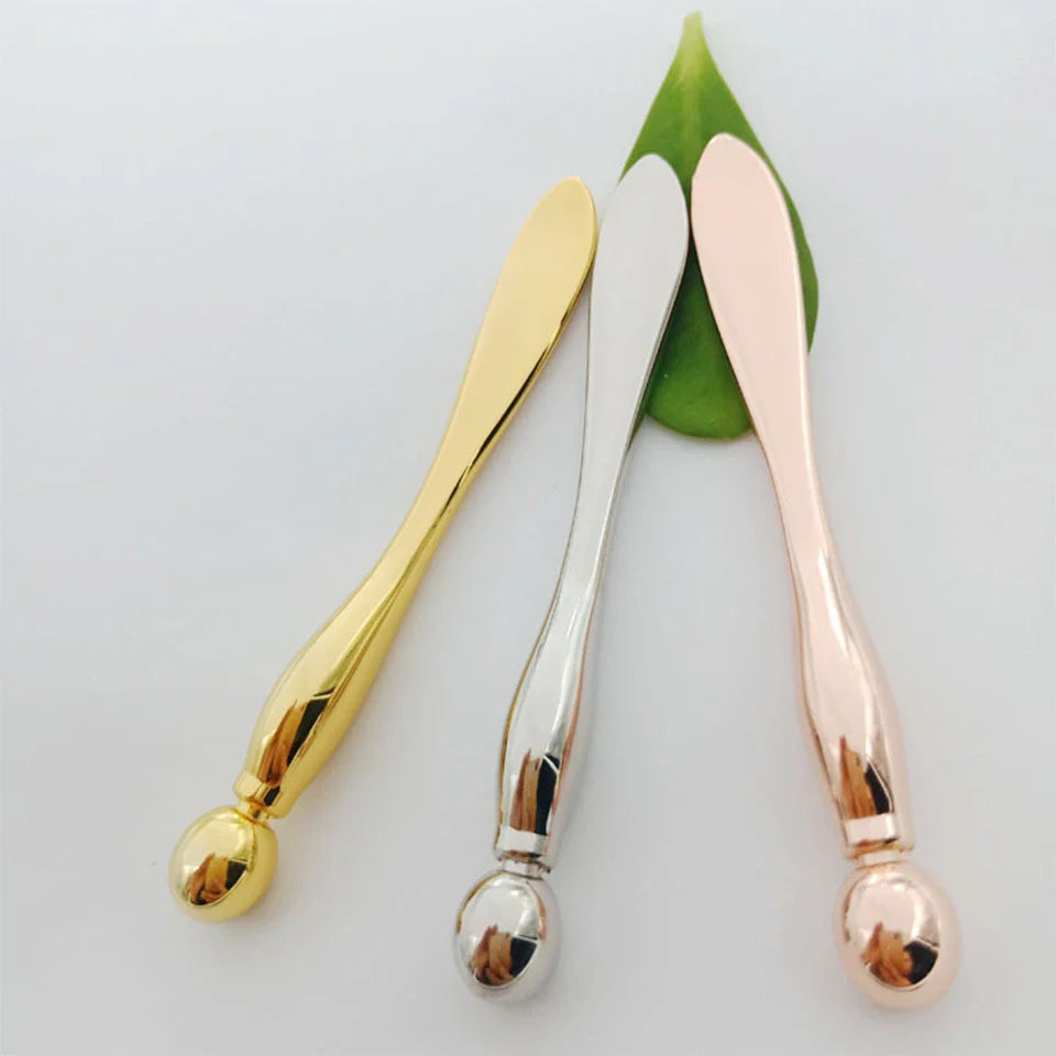 Metal Face Massage Stick — Anti-Wrinkle Eye Cream Applicator & Mask Mixing Spatula for Facial Care