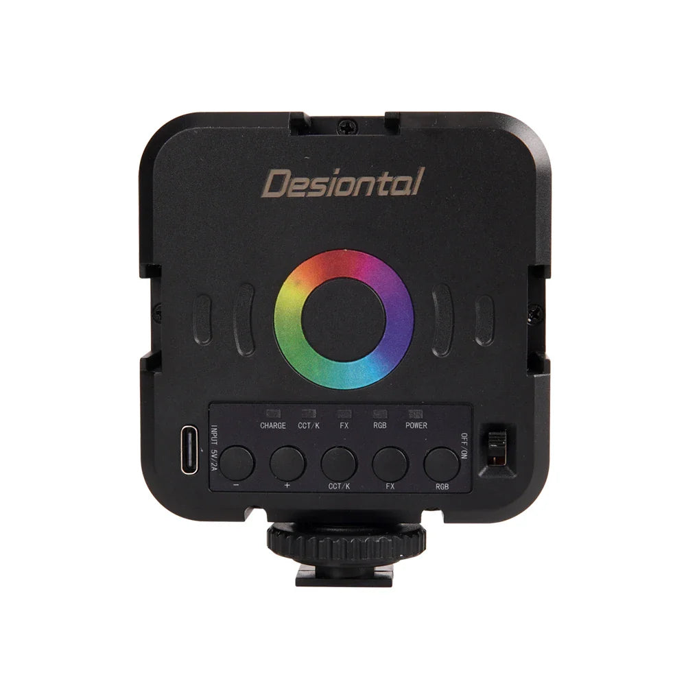 Mini RGB Hot Boot Fill Light - Portable LED Photography & Beauty Light with Adjustable Settings for Mobile Camera & Live Streaming