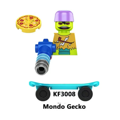 KDL831 Mini Action Figure Building Blocks – Leo, Raph & Don Weapons Movie Bricks MOC DIY Toys for Kids