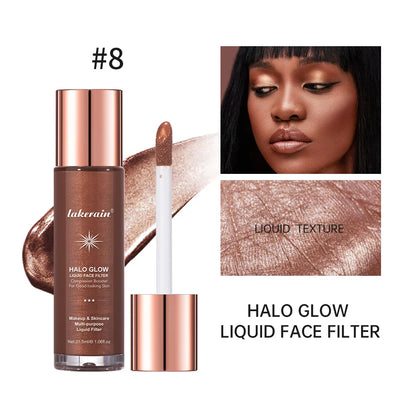 Lakerain Halo Glow Liquid Highlighter – Complexion Booster with Hyaluronic Acid for Radiant Skin