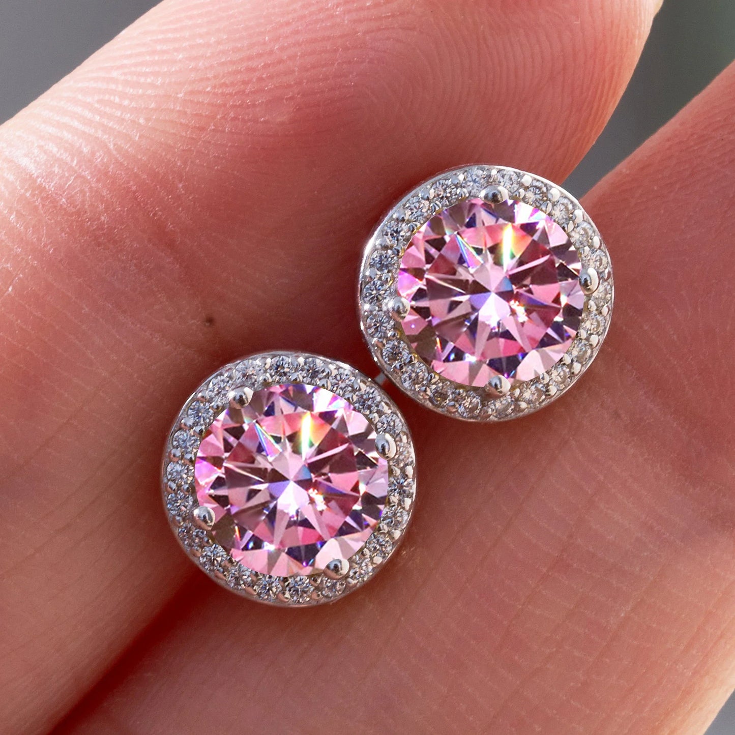 925 Sterling Silver Moissanite Earrings – 1 Carat Round Studs, Engagement, Wedding & Daily Wear Luxurious Gift for Women