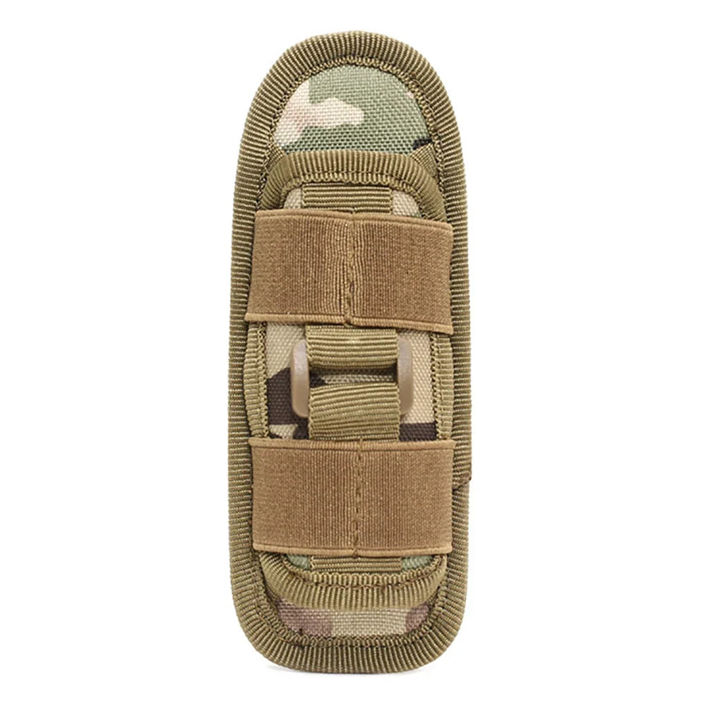 Tactical Flashlight Pouch - MOLLE Torch Holster EDC Carry Case for Camping & Hunting Gear