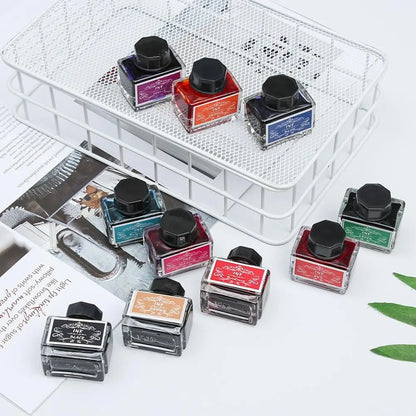 15ml Carbon-Free Fountain Pen Ink — Non-Carbon Ink Bottle for Stationery & Printing