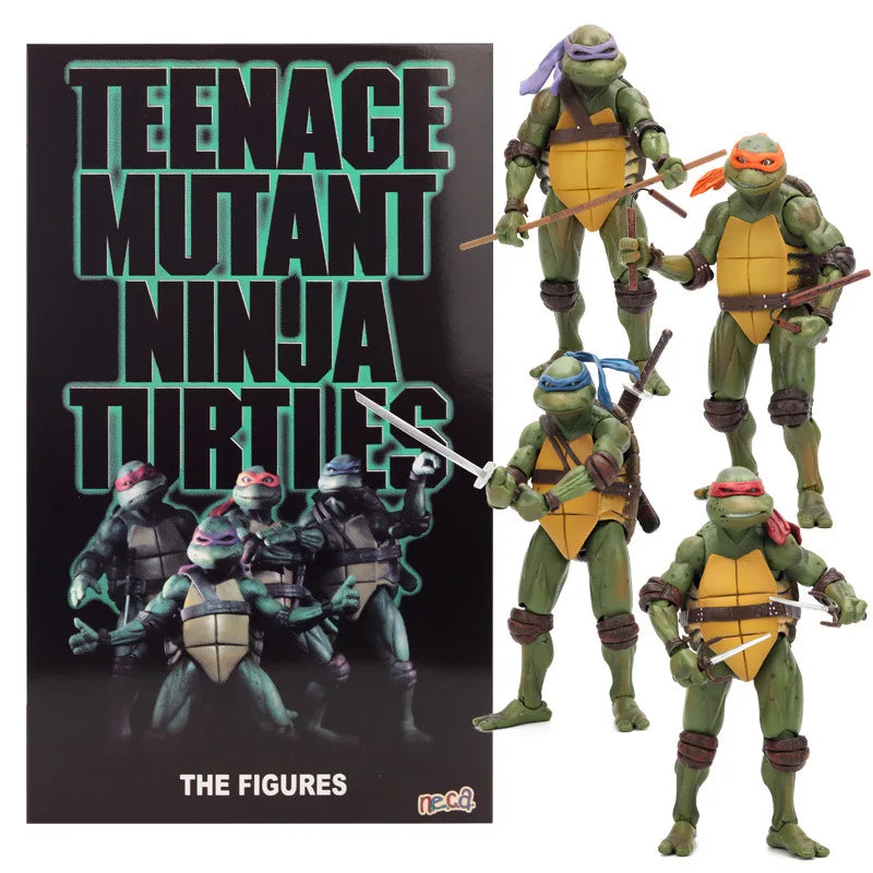 NECA TMNT Action Figure – Movable Teenage Mutant Ninja Turtles Film Edition Model Toy for Kids & Collectors