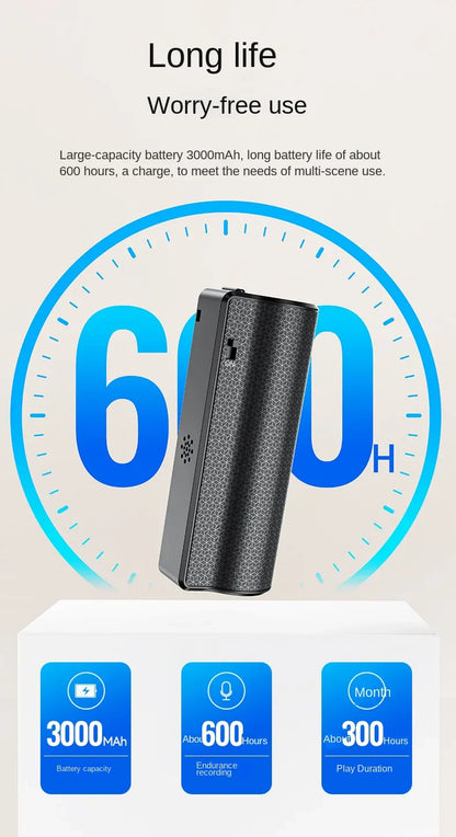 600-Hour Activated Voice Recorder – Espia USB Flash Magnet Dictaphone with Noise Reduction, 4GB-128GB MP3 Audio Player