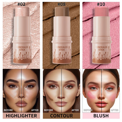 Contour Stick Set – Natural Matte Finish Highlighters & Shadow, Waterproof V-Face Shaping Contour Wand for Face Makeup