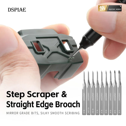 DSPIAE ZPB/GS Straight Edge Broach Step Scraper – Precision Panel Line Scribing Tool for Gunpla Model Detailing & Craft Building