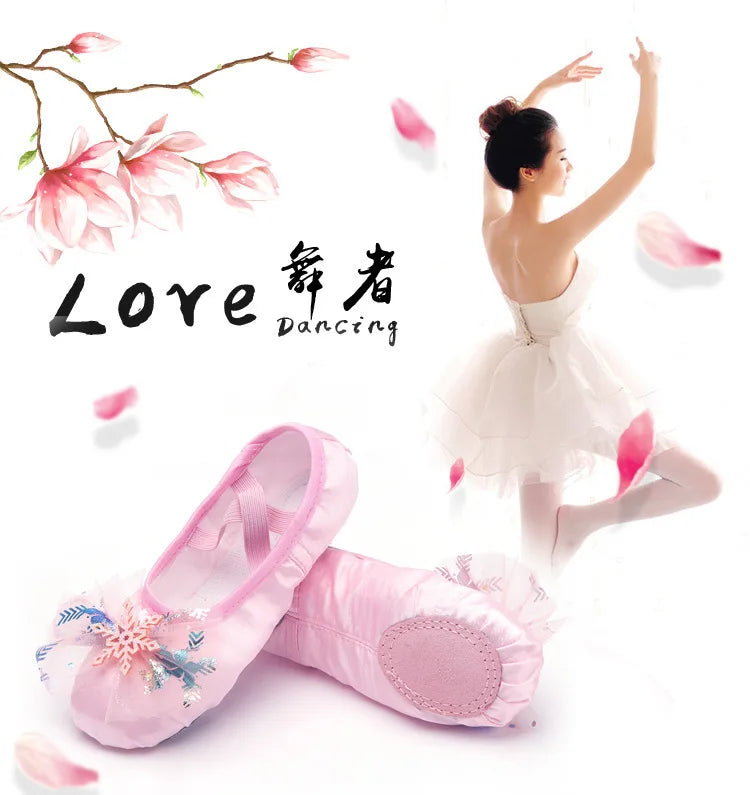 Lovely Princess Ballet Shoes – Soft-Soled Dance Shoes for Girls, Children & Ballerina Exercises