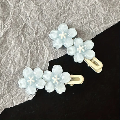 Five-Petal Colorful Duck Hair Clip - Cute Floral Pattern Women’s Hair Accessory